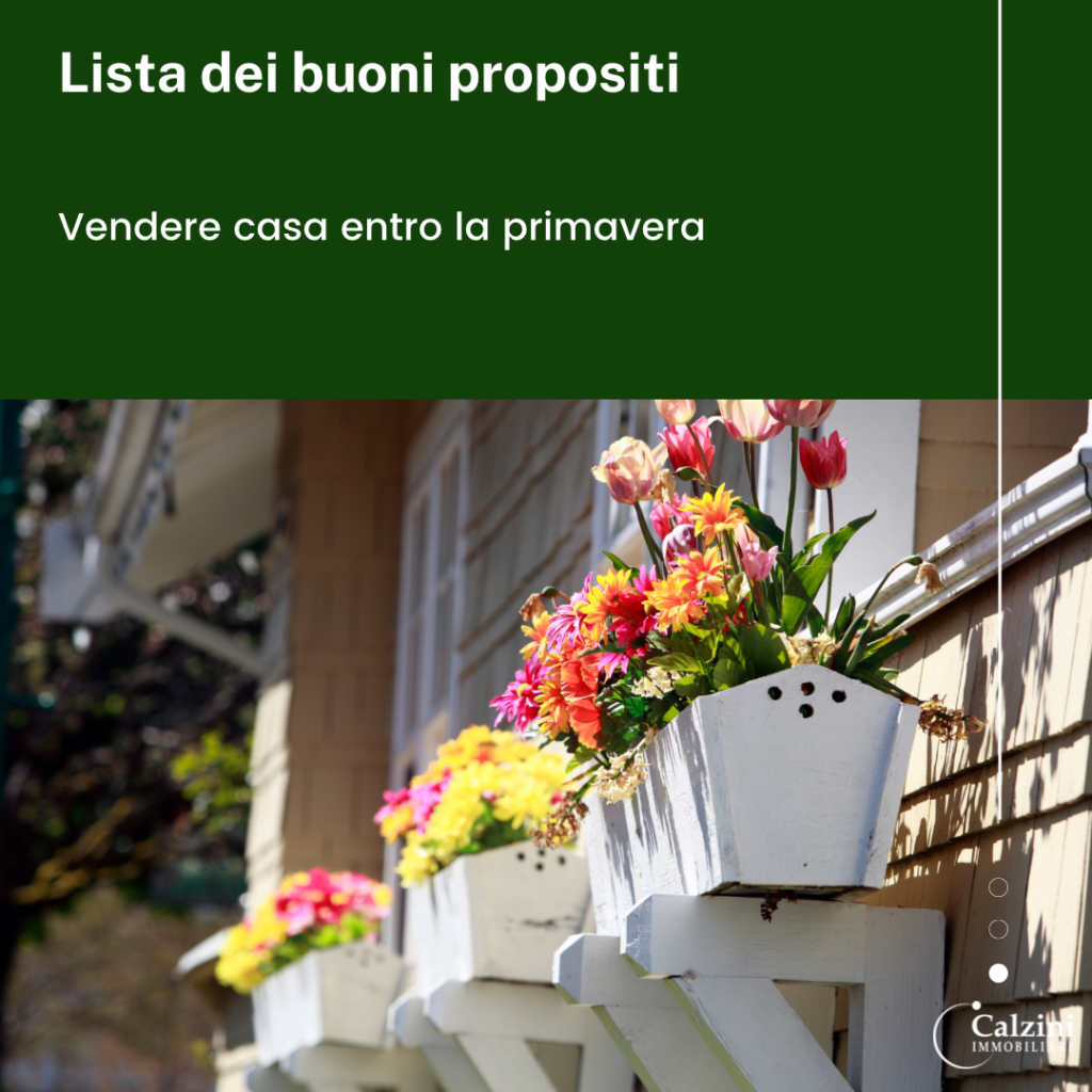 Lista dei buoni propositi: vendere casa entro la primavera