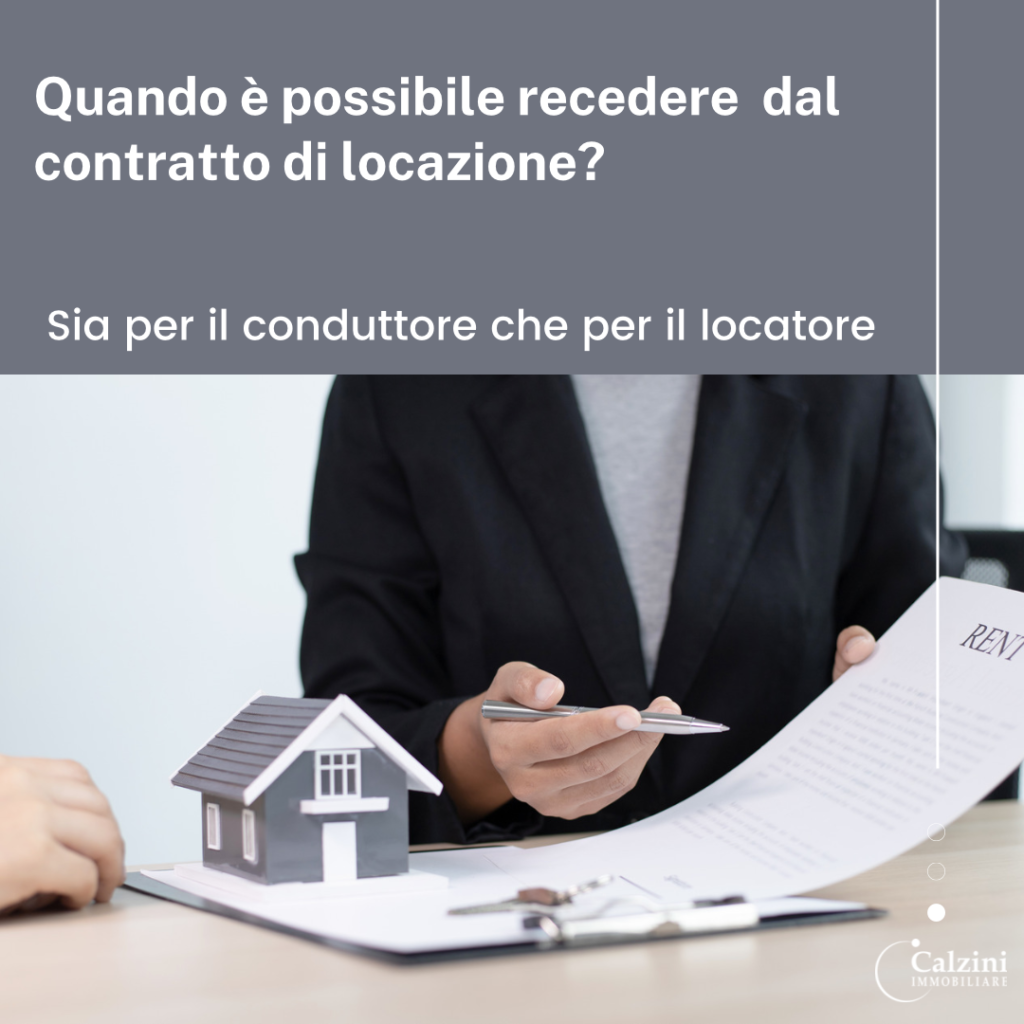 Contratto di locazione: quando è possibile recedere?